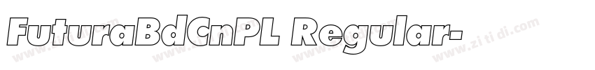 FuturaBdCnPL Regular字体转换